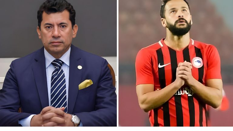 أحمد رفعت لاعب نادي مودرن فيوتشر, أشرف صبحي وزير الشباب و الرياضة
