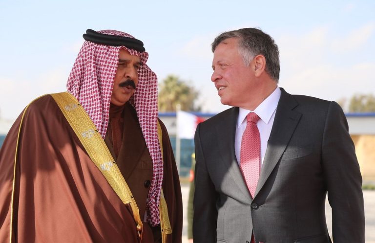 الملك عبد الله الثاني والملك حمد بن عيسى يطالبا وقف إطلاق النار الفوري في غزة
