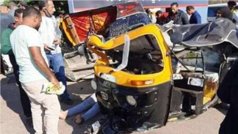 مصرع شاب في حادث مأساوي مروع علي طريق الدقانوة بالدقهلية