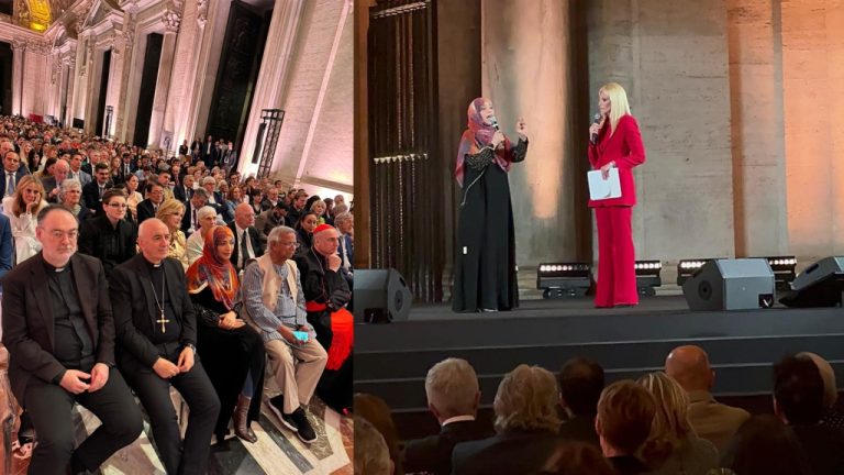ميساجيرو الإيطالية: توكل كرمان الحائزة على جائزة نوبل للسلام تدين التطهير العرقي والإبادة الجماعية في غزة خلال حفل في الفاتيكان.