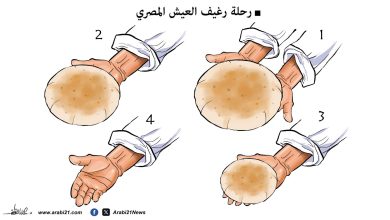 كاركتير.. رحلة رغيف العيش المصري