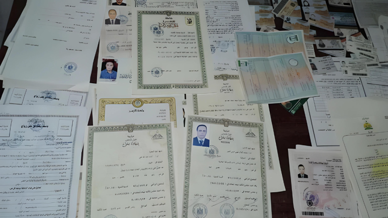 ضبط عصابة مُتخصصة في تزوير الوثائق الرسمية، كانوا يبيعونها عبر فيسبوك