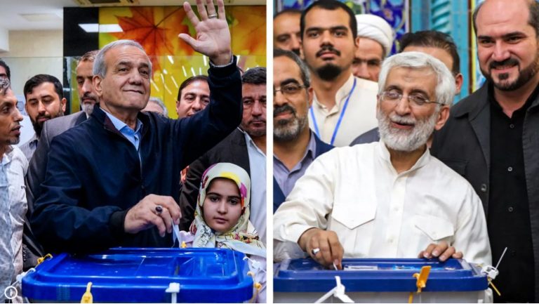 إيران تشهد جولة إعادة في الانتخابات الرئاسية بين بيزشكيان وجليلي