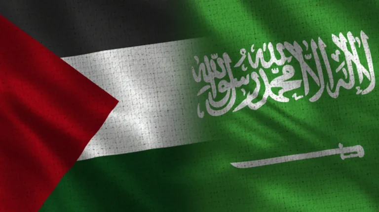السعودية تؤكد تعزيز جهودها لوقف العدوان الإسرائيلي وتعزيز الاعتراف الدولي بفلسطين.