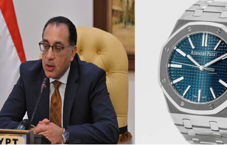 ساعة مصطفى مدبولي الذهبية تثير جدلاً بينما يدعو الحكومة الشعب للتقشف!