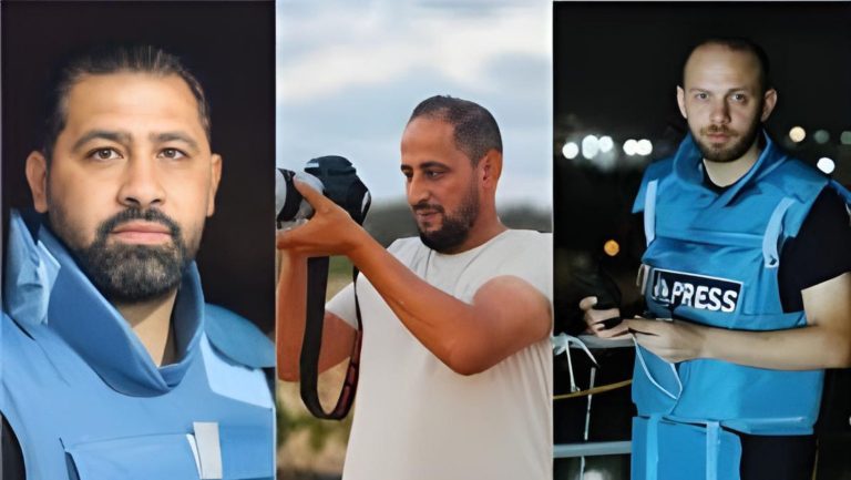 إنذار بإخلاء مبنى وقصف آخر…الساعات الأخيرة: قتل الجيش الإسرائيلي لثلاثة صحفيين في غزة