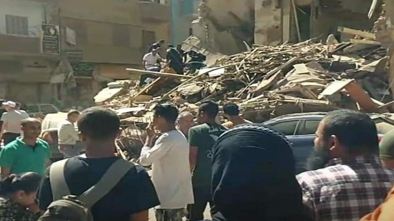 انهيار منزل في المنوفية وأنباء عن وجود ضحايا تحت الأنقاض