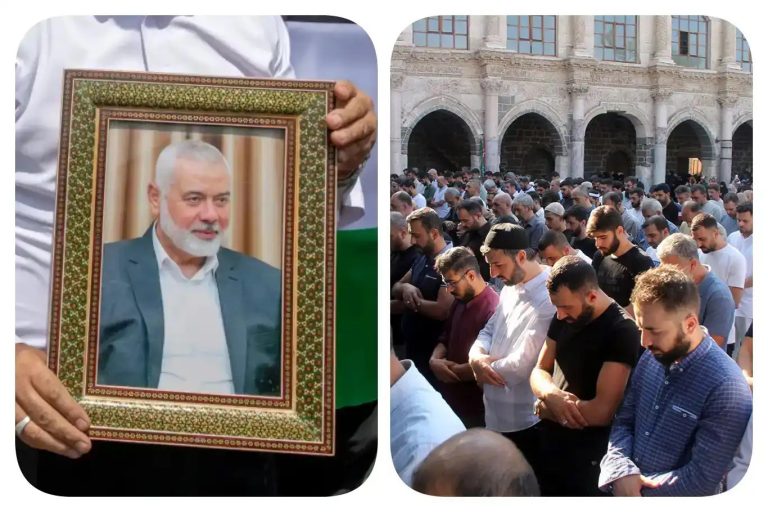 مساجد فلسطين تصلي صلاة الغائب على روح الشهيد القائد اسماعيل هنية