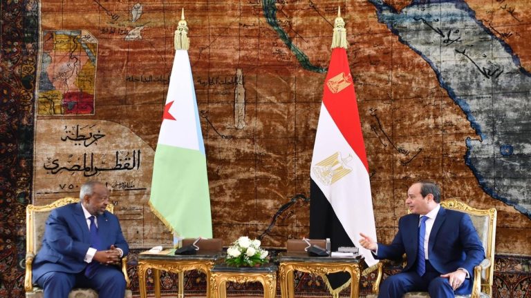 السيسي يبحث مع رئيس جيبوتي سبل التعاون بين البلدين