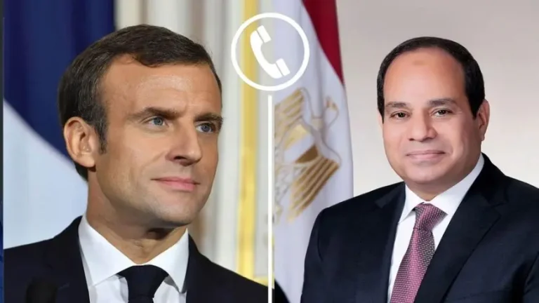 السيسي وماكرون يطالبان بضبط النفس وتعزيز مسارات التهدئة