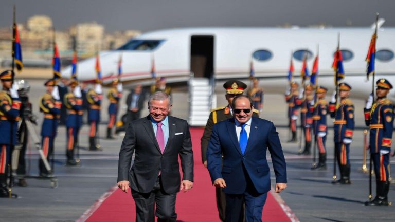 السيسي يستقبل ملك الأردن لبحث التطورات في غزة ولبنان