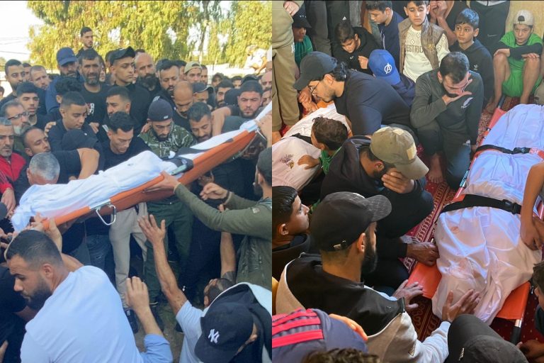 لبنان.. مئات اللاجئين الفلسطينيين يشيعون جثمانيّ شهيدين في مخيم “الرشيديّة”