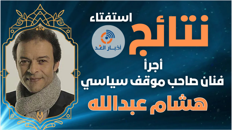 الفنان والإعلامي هشام عبدالله يحصل على لقب أجرأ فنان صاحب موقف سياسي لعام 2024 فى استفتاء اخبار الغد