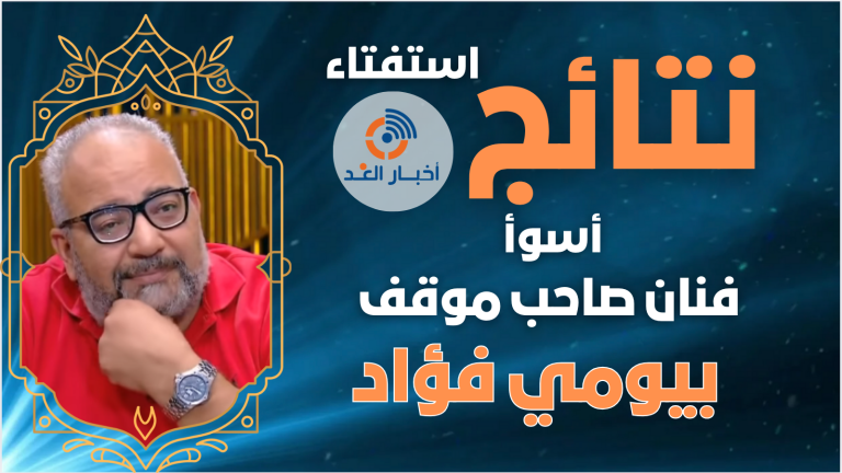 الفنان بيومي فؤاد يحصل على أسوأ فنان صاحب موقف لعام 2024 فى استفتاء اخبار الغد