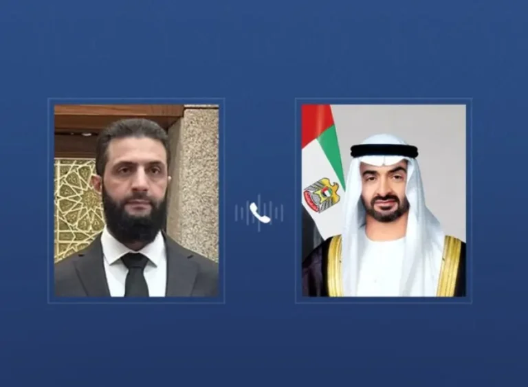 أول اتصال هاتفي بين محمد بن زايد وأحمد الشرع لتعزيز العلاقات الإماراتية السورية
