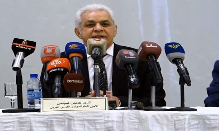 “القومي العربي” يطالب القمة العربية المقبلة بدعم المقاومة ورفض مخطط تهجير الفلسطينيين