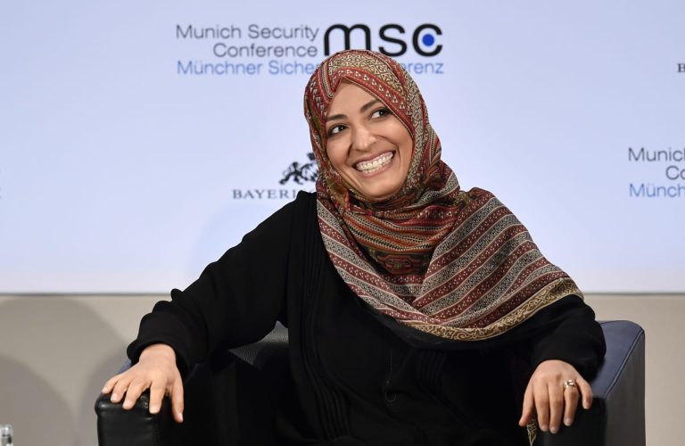 توكل كرمان تحتفل بالذكرى الرابعة عشرة للثورة اليمنية وتؤكد على قيم الحرية والعدالة