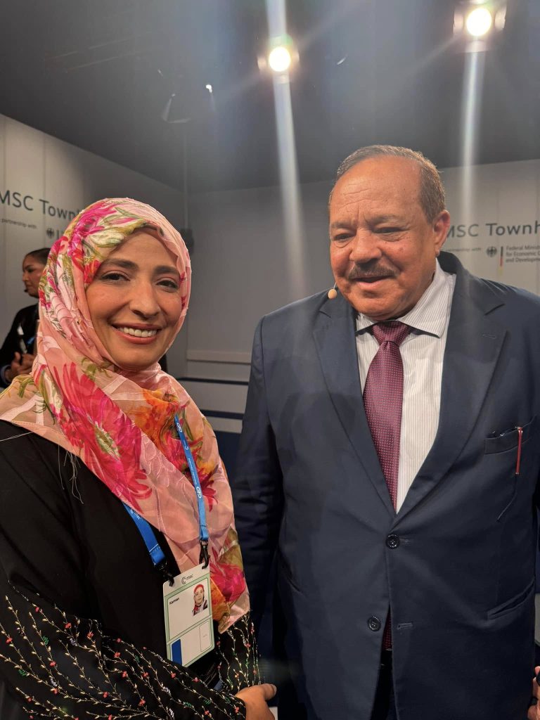 توكل كرمان في مؤتمر ميونخ: “سودانٌ خالٍ من الميليشيات.. ضرورة للأمن والسلام العالمي”