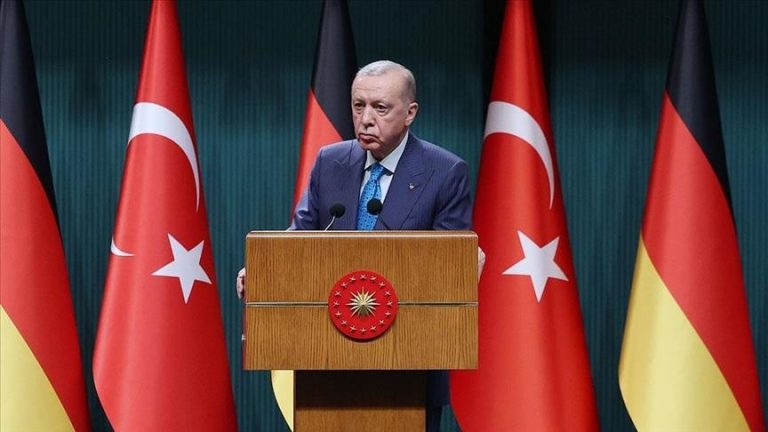 أردوغان يدعو لتحمل المسئولية الدولية للحفاظ على وقف إطلاق النار في غزة ويوكد تعاون تركيا وألمانيا في القضايا الإقليمية