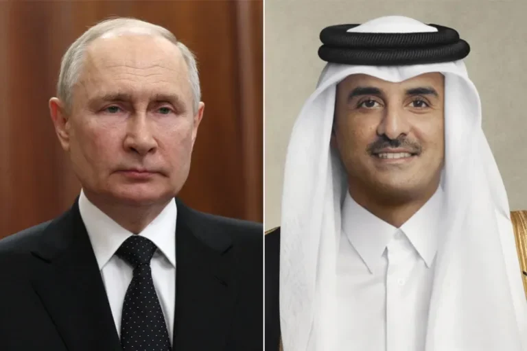 اتصال هاتفي بين أمير قطر وبوتين لبحث العلاقات الثنائية وتطورات المنطقة