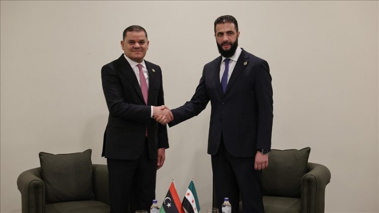 الدبيبة والشرع يعززان التعاون بين ليبيا وسوريا بتفعيل اللجنة العليا المشتركة