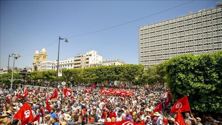 تظاهرات حاشدة للطلبة التونسيين ضد المجازر الإسرائيلية في غزة