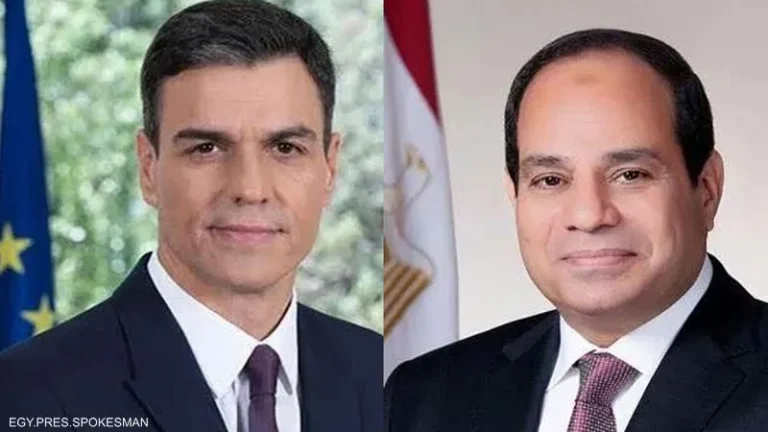 السيسي ورئيس الوزراء الإسباني يؤكدان على رفض تهجير الفلسطنيين