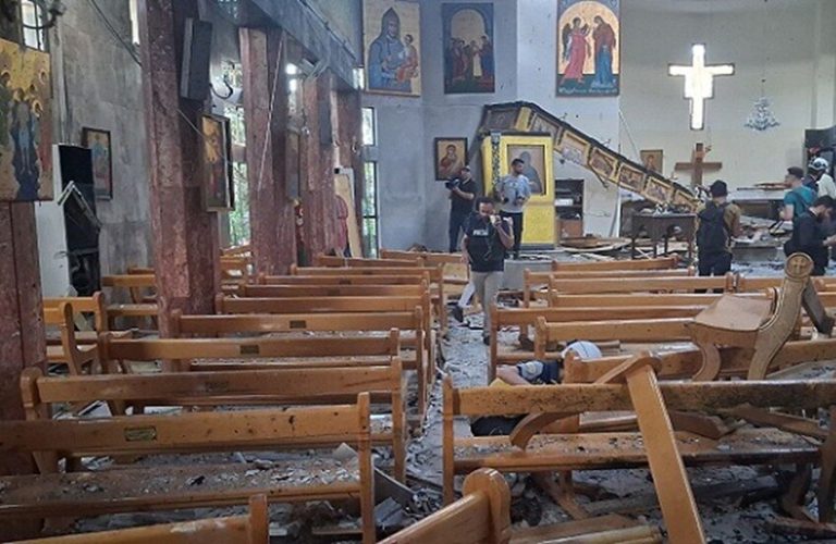 سوريا.. 22 قتيلا و59 مصابا إثر الهجوم الإرهابي على كنيسة “مار إلياس”