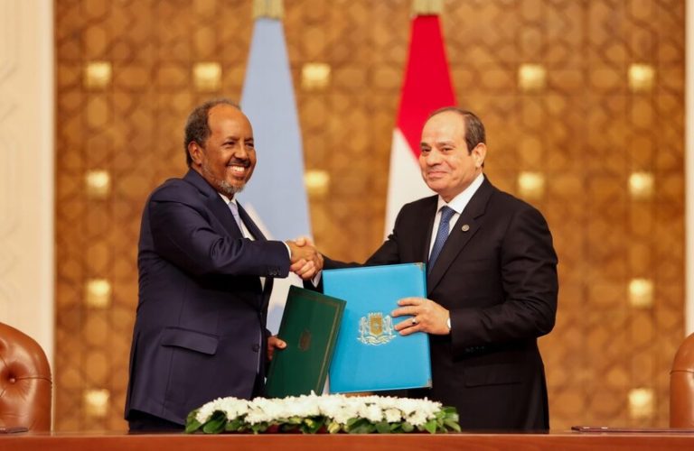 السيسي يعلن وقوف مصر بجانب الصومال عسكريا ودعم مؤسساته الأمنية
