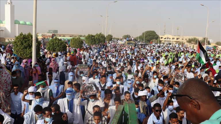 مظاهرات في نواكشوط رفضًا للعدوان الإسرائيلي على غزة
