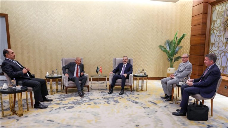 هاكان فيدان يلتقي أحمد أبو الغيط خلال زيارته إلى مصر