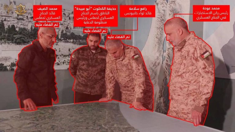 جيش الاحتلال ينشر صورا جديدة لقادة القسام بينهم”أبو عبيدة”