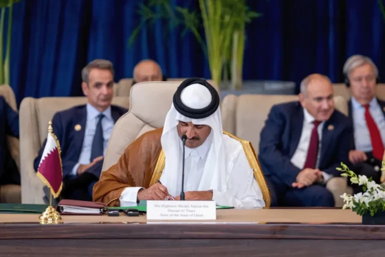 أمير قطر: قمة شرم الشيخ منطلق لتوافقات مستقبلية وحل شامل للقضية الفلسطينية