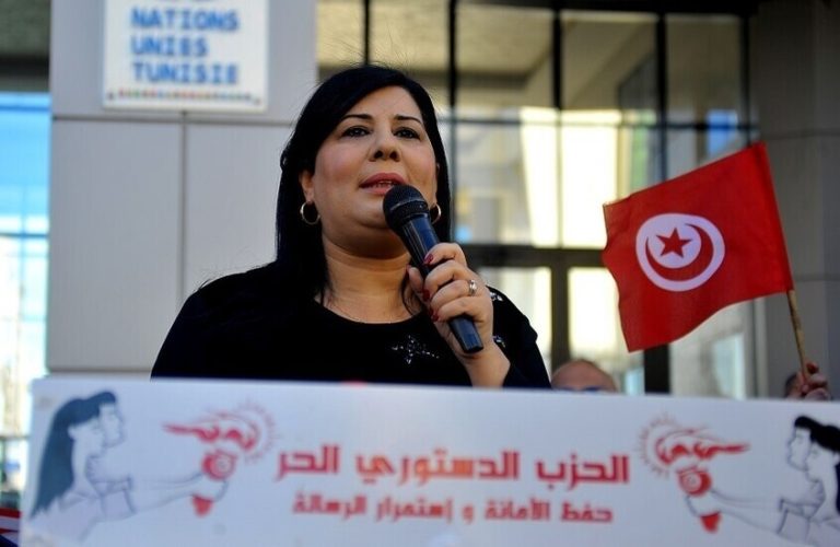 تونس.. السجن 12 عاما لرئيسة الحزب الحر الدستوري عبير موسي
