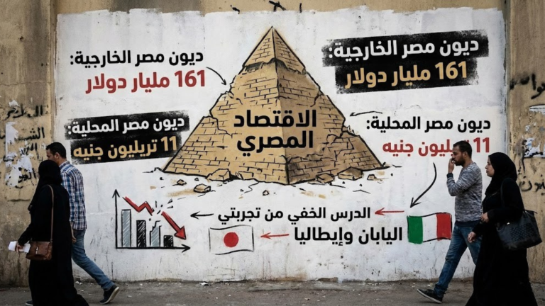 ديون مصر بالأرقام: 161 مليار دولار خارجي و11 تريليون جنيه محلي.. الدرس الخفي من تجربتي اليابان وإيطاليا