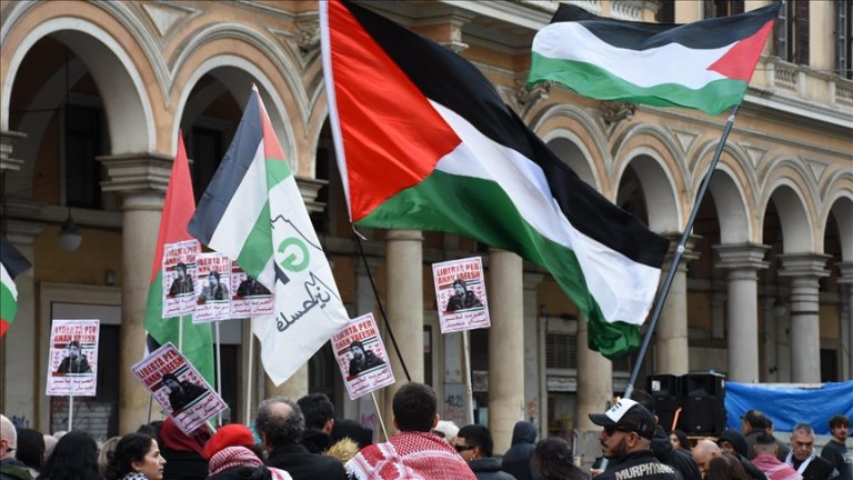 اعتصام احتجاجي في ميلانو للمطالبة بالإفراج عن ناشطين فلسطينيين إيطاليين