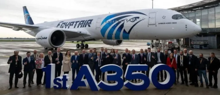 مدبولي يشهد انضمام أول طائرة Airbus A350-900 إلى أسطول مصر للطيران بمطار القاهرة