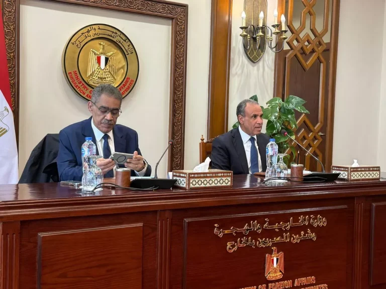 بدر عبد العاطي يتحدث لوسائل إعلام عالمية حول دور مصر في خفض التصعيد بالمنطقة