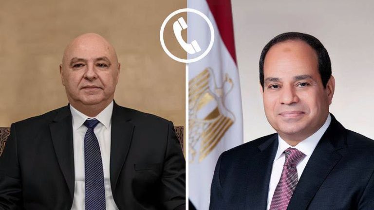 السيسي يتلقى اتصالا من عون ويؤكد رفضه الكامل لأي اعتداء على أمن وسيادة لبنان