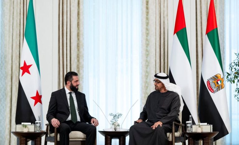 بن زايد والشرع يبحثان تعزيز التعاون والتطورات الإقليمية