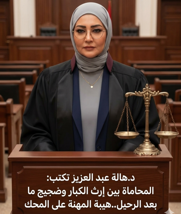 د.هالة عبد العزيز تكتب: المحاماة بين إرث الكبار وضجيج ما بعد الرحيل..هيبة المهنة على المحك