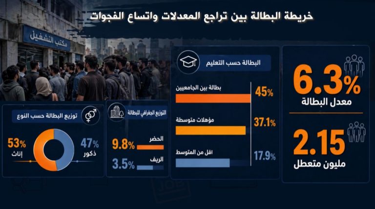 أزمة توظيف الخريجين تشعل جدل الإحصاءات الرسمية حول تباين مستويات التعطل