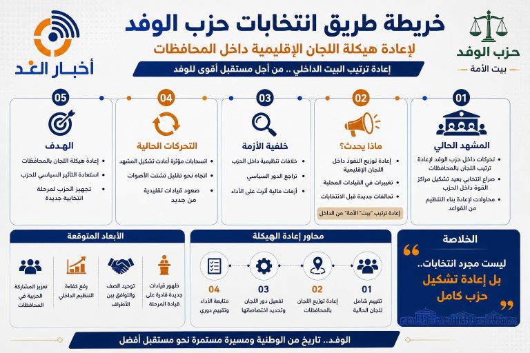 خريطة طريق انتخابات حزب الوفد لإعادة هيكلة اللجان الإقليمية داخل المحافظات