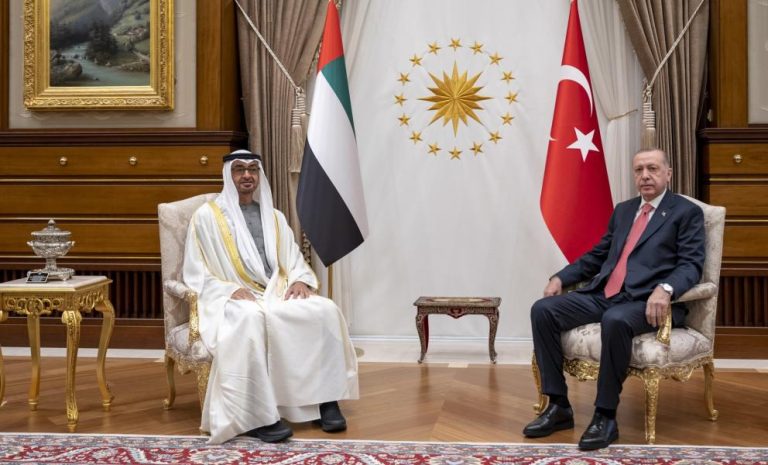 أردوغان ومحمد بن زايد يبحثان الشراكة الاقتصادية بين البلدين