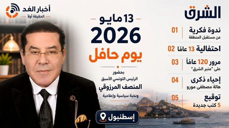 الشرق تنظم يومًا حافلًا في إسطنبول 13 مايو بحضور المنصف المرزوقي ونخبة سياسية وإعلامية