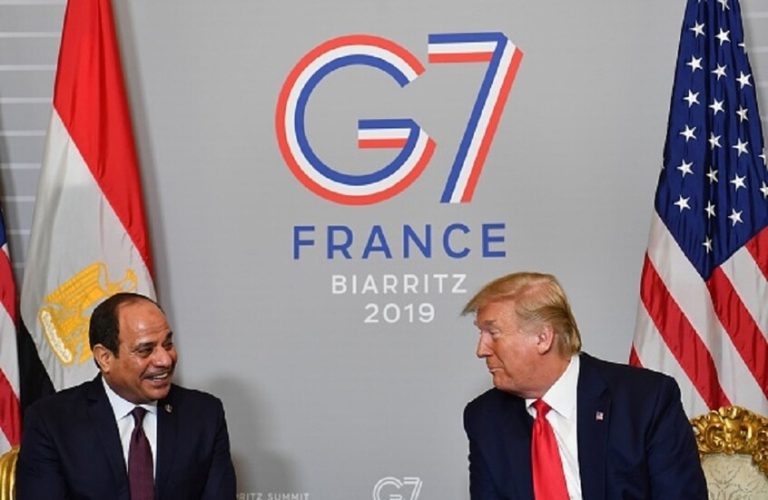 السيسي يلتقي ترامب في مجموعة الدول السبع بفرنسا