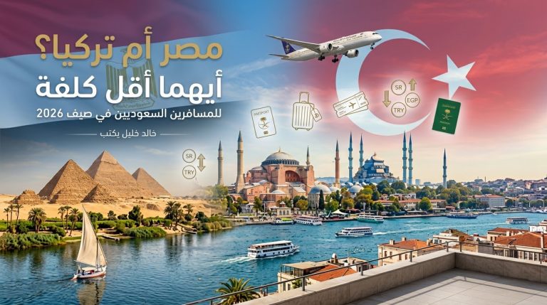 خالد خليل يكتب: مصر أم تركيا.. أيهما “أقل كلفة” في صيف 2026 للمسافرين السعوديين؟
