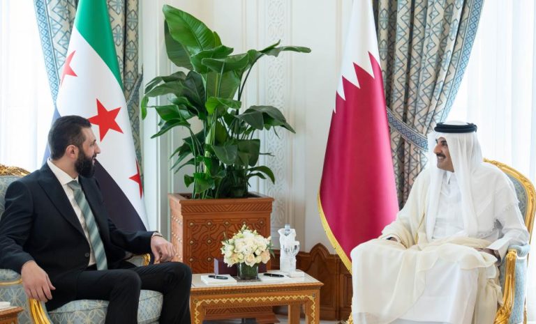 أمير قطر ورئيس سوريا يبحثان العلاقات وتطورات المنطقة