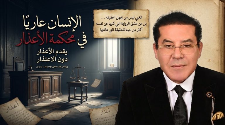 د. أيمن نور يكتب: الإنسان عاريًا في محكمة يقدم الأعذار دون الاعتذار .ورقة من كتاب «الغبي» (4)