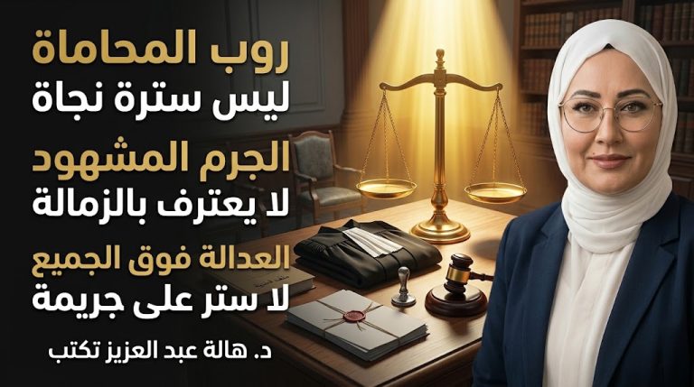 هالة عبد العزيز تكتب: روب المحاماة ليس سترة نجاة.. والجرم المشهود لا يعترف بـ«الزمالة»!